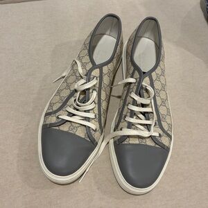Gucci Cream and Gray Men's Sneakers